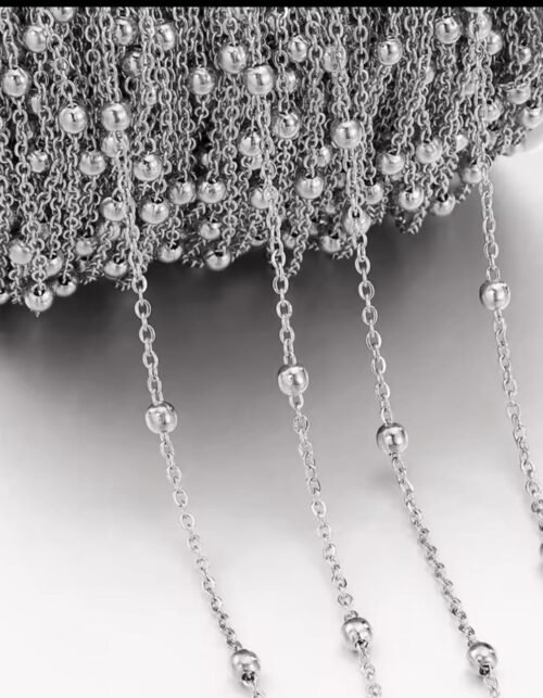 Thick ball beaded (silver)