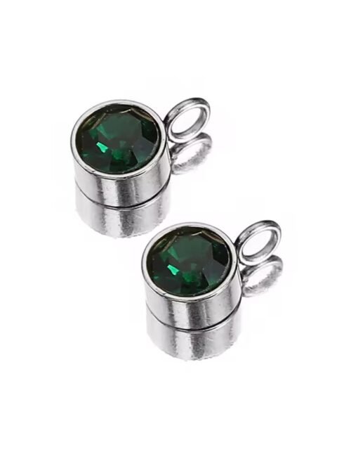 Emeraldgreen stone silver